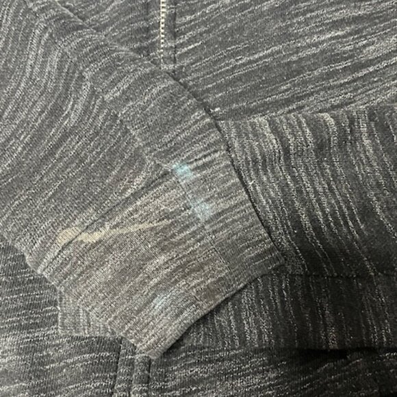 PINK Victoria's Secret Front Full-Zip Side Stripes Black/Gray Hoodie Medium - Picture 11 of 16